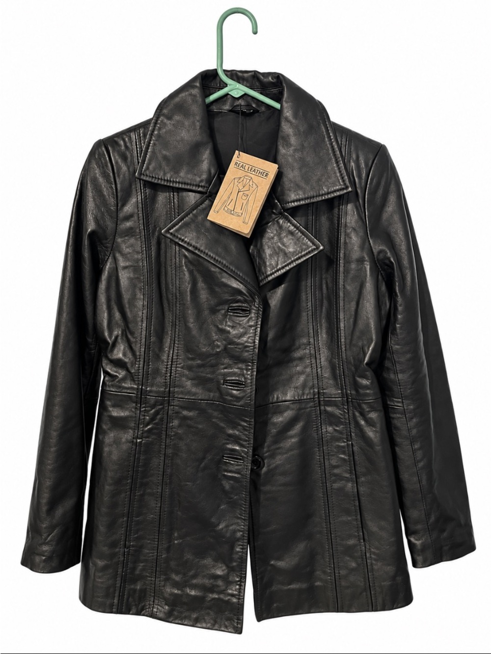 Classic Black  Genuine Leather Jacket -by Decrum